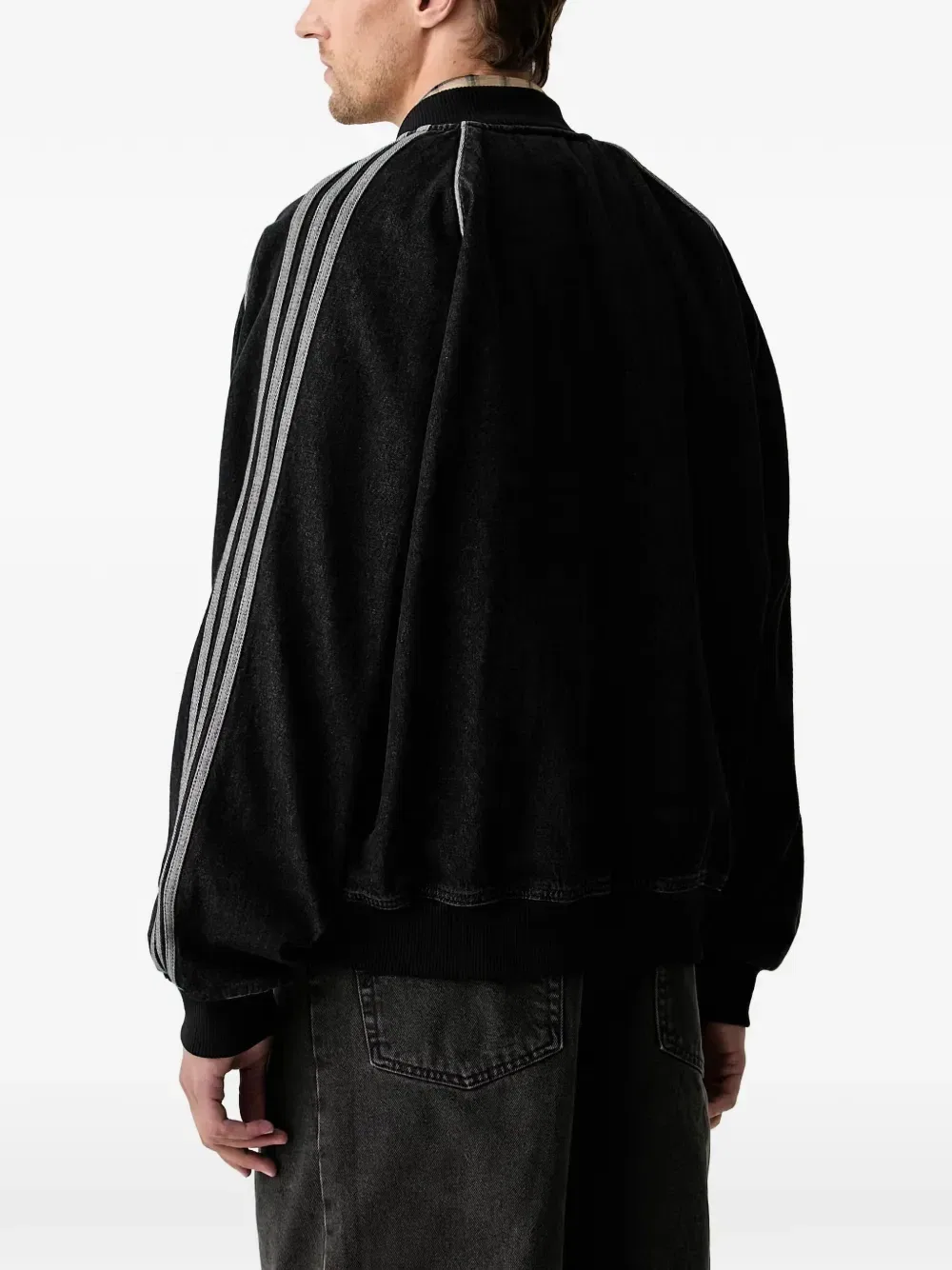 Куртка-олимпийка SST Adicolor из денима Adidas, черный — фото 3