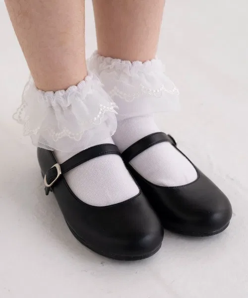 Детские балетки POMPKINS из искусственной кожи для школы чёрные
