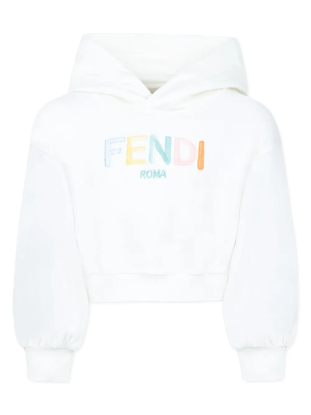 

Худи с вышитым логотипом FENDI KIDS, белый