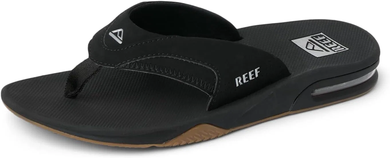 Шлепанцы Reef Fanning, мужские, черные, размер 43 EU