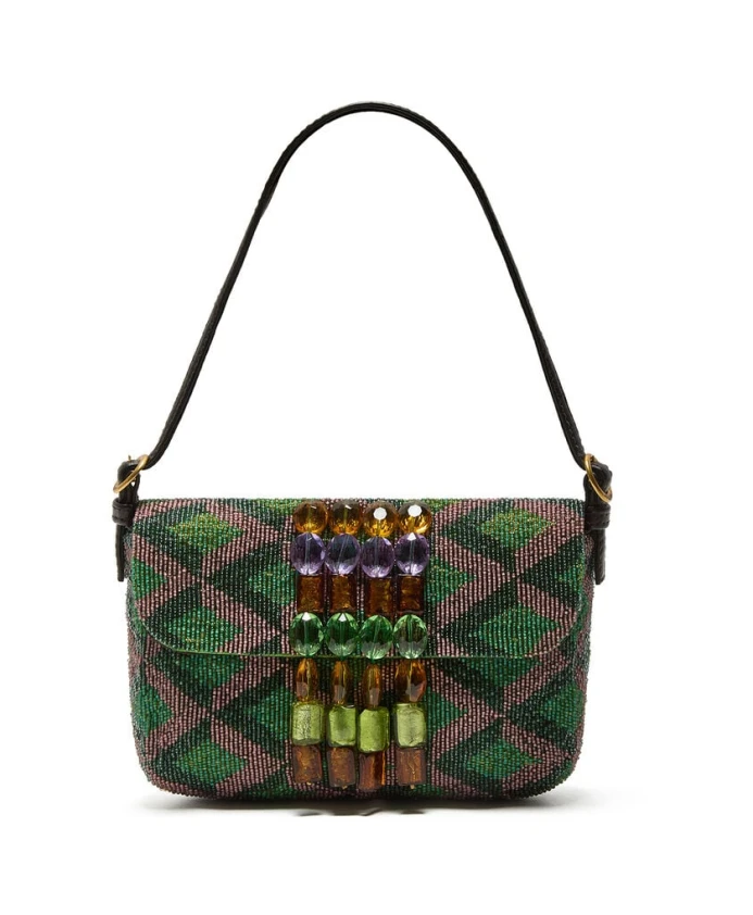 

Маленькая сумка через плечо Diamonds of Light Maliparmi, зеленый