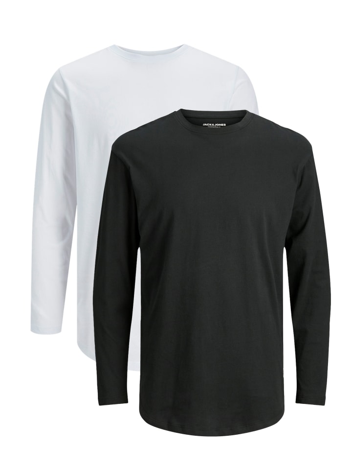 

Футболка Jack & Jones Langarmshirt Jjenoa, цвет Schwarz/weiß