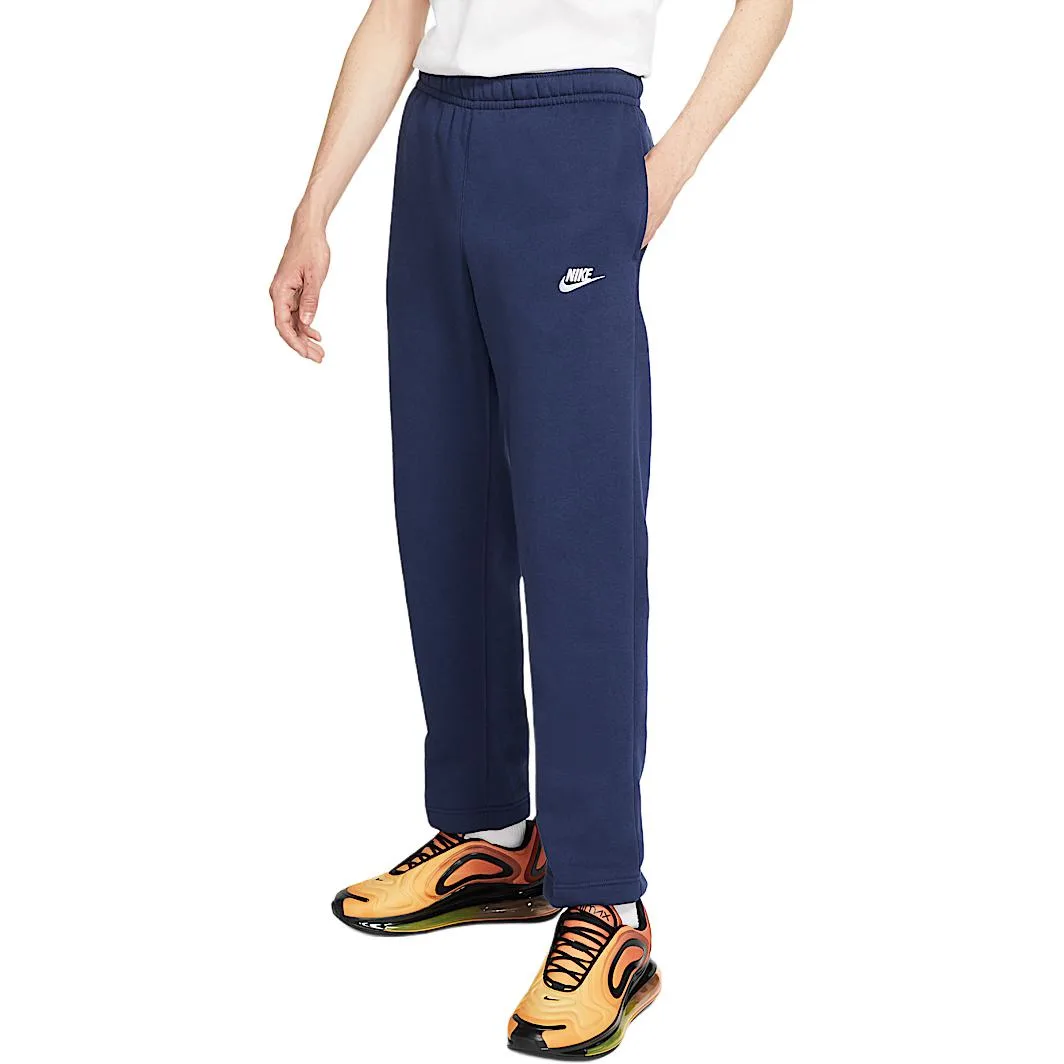 Спортивные штаны Club Fleece с подкладкой, мягкие и удобные, на шнурках, мужские Nike, темно-синий/белый
