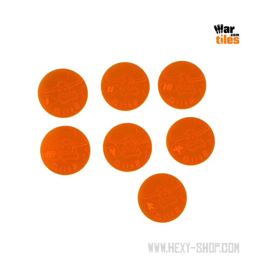 

Набор маркеров цели — орк, красный, War Tiles - Markers, Rulers, & Tokens