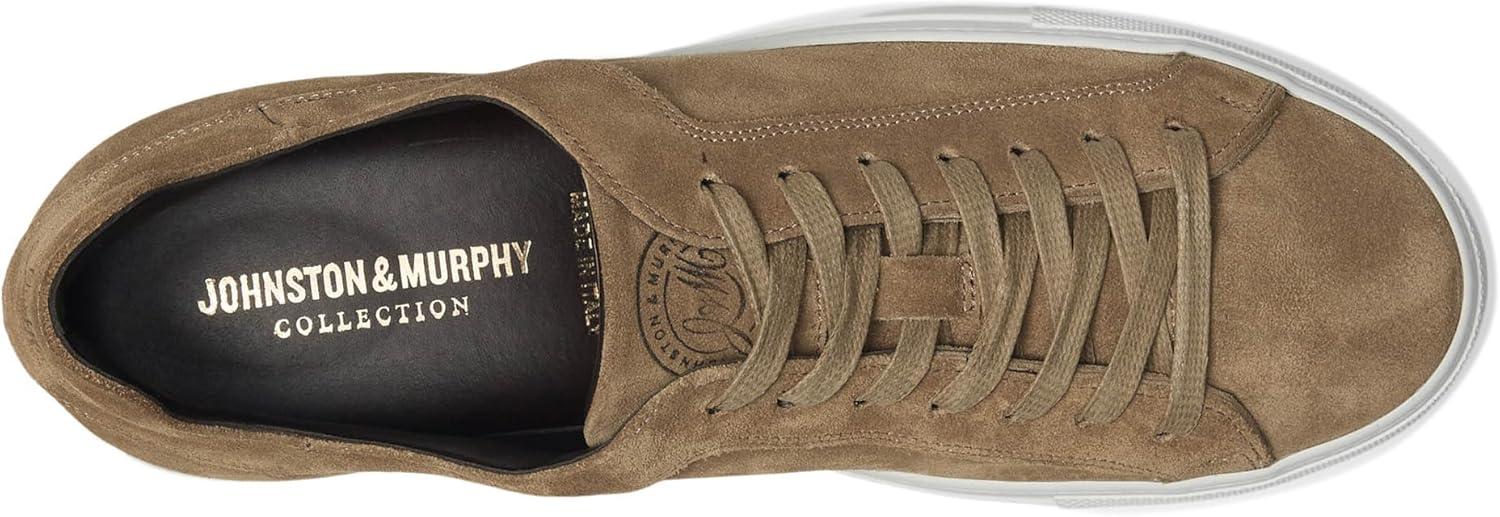 Мужские кроссовки Johnston Murphy Jared с шнуровкой от носка до подошвы Johnston & Murphy, Taupe Italian Suede — фото 2