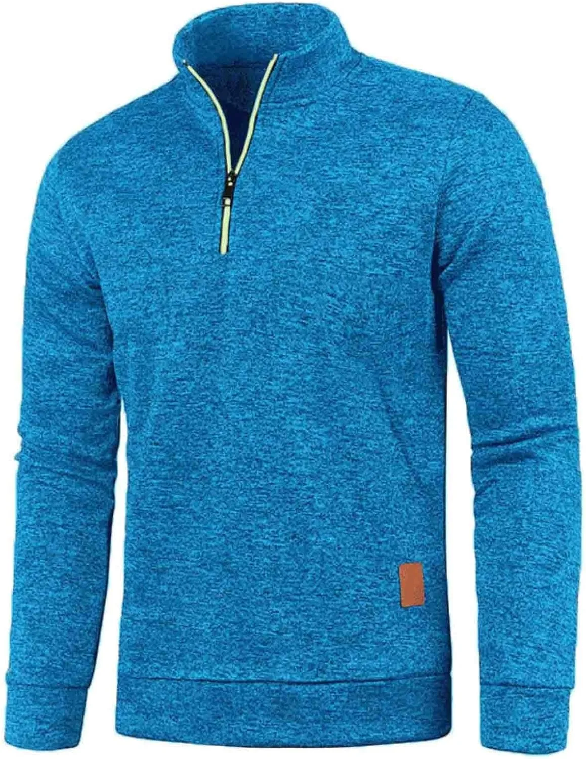 

Мужской свитер с молнией на четверть Slim Fit длинный рукав легкий воротник-стойка