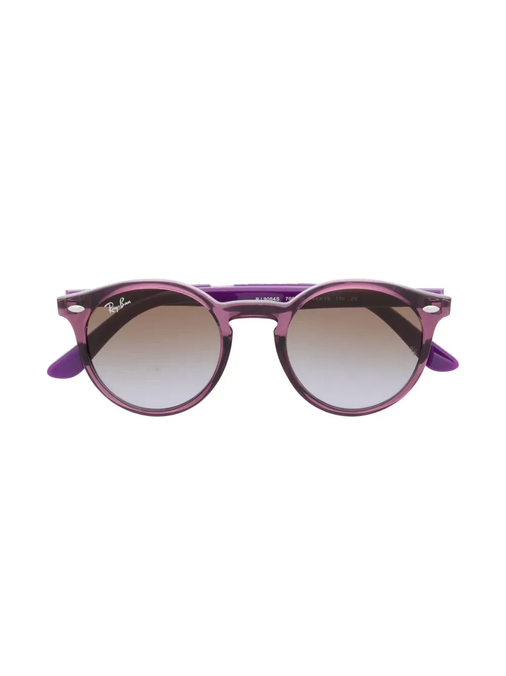 Солнцезащитные очки в круглой оправе Ray-Ban Junior, коричневый