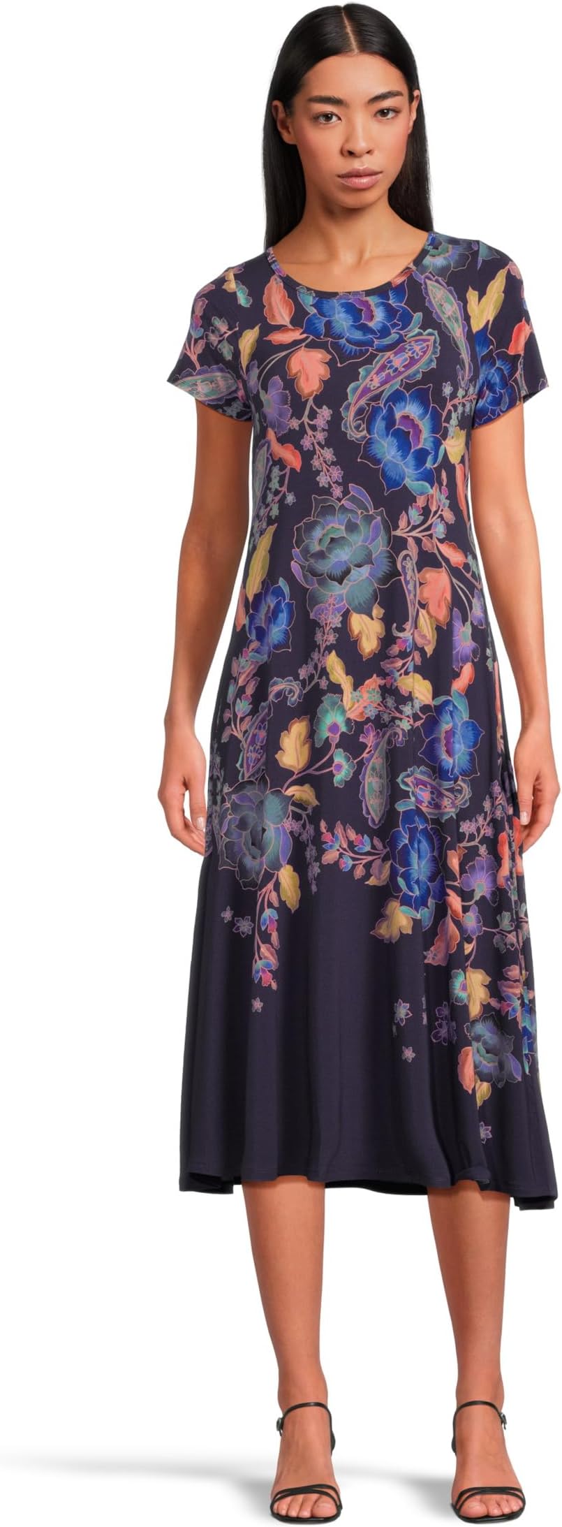 

Платье Johnny Was The Janie Favorite Boatneck Cap Sleeve Dress, цвет Stevies Garden