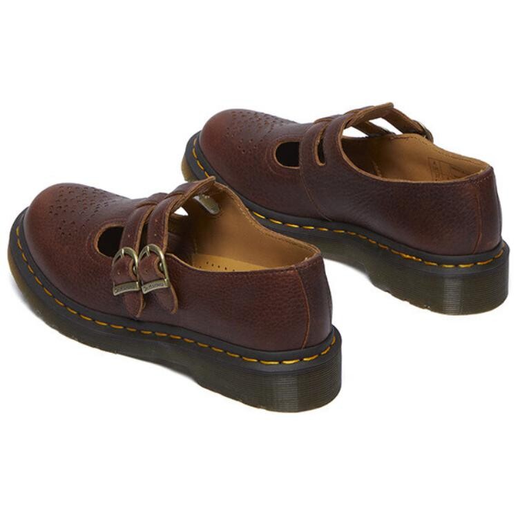 Туфли Мэри Джейн женские красно-коричневые Dr.Martens — фото 4