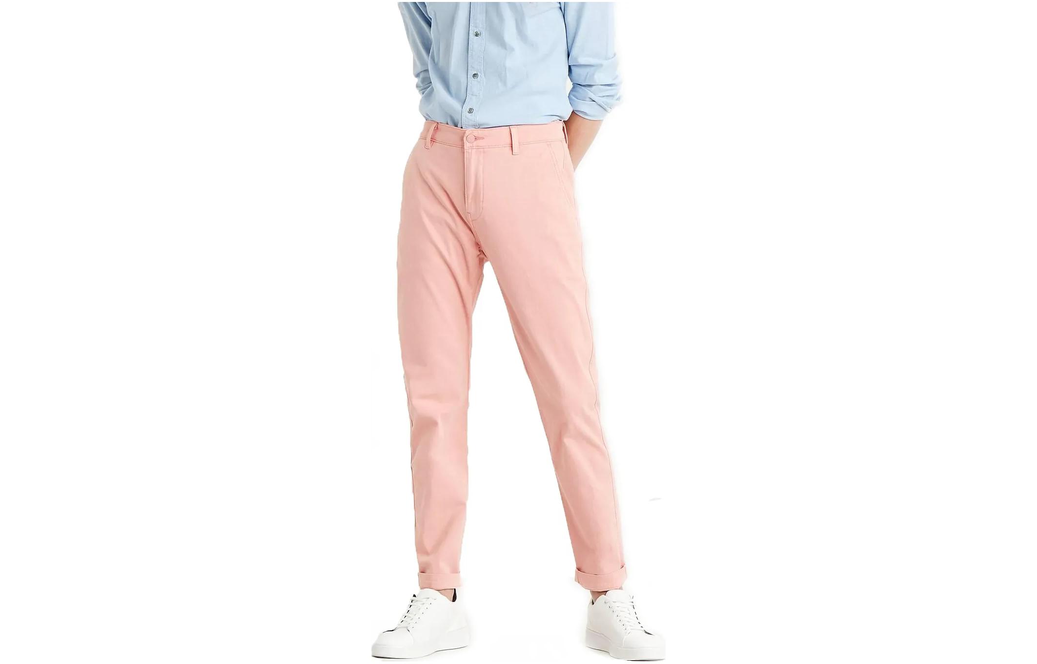 

Левис Повседневные Брюки Мужские Розово-Коричневые Левис