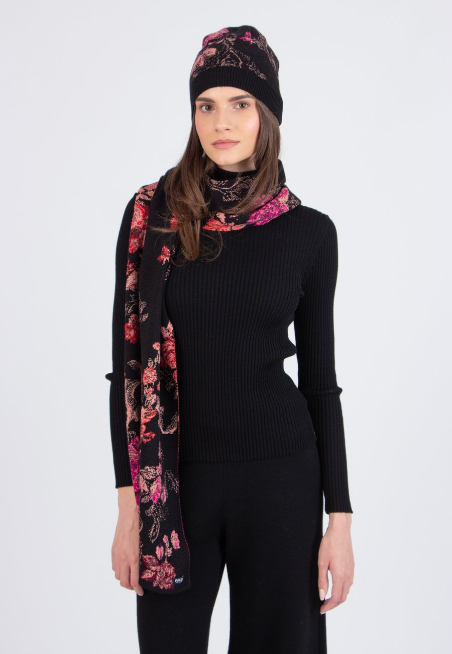 

Шапка Ivko FURNISHING FLORALS MOTIV, Chocolate Black/Black