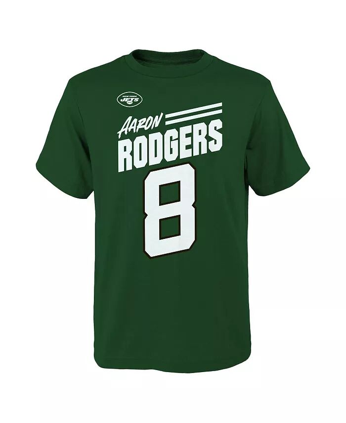 

Футболка Big Boys Aaron Rodgers Green New York Jets с наклоном имени и номера Outerstuff