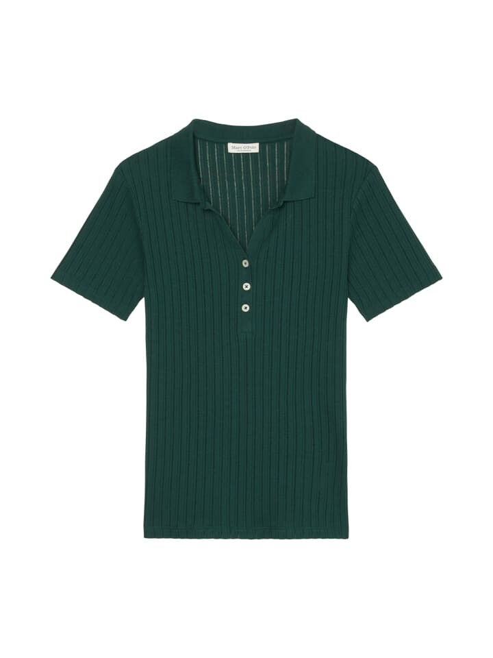 

Поло Marc O'Polo Pointelle regular, цвет midnight pine