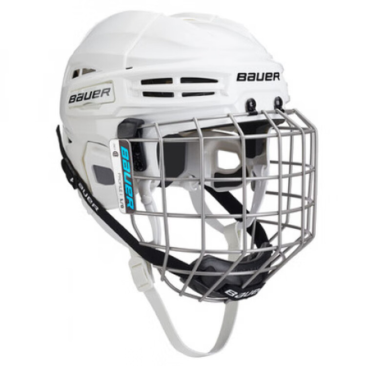 

BAUER Детский и взрослый хоккейный шлем, ударопрочный, без сдавливания головы, азиатская версия, белый с защитным щитком, размер L