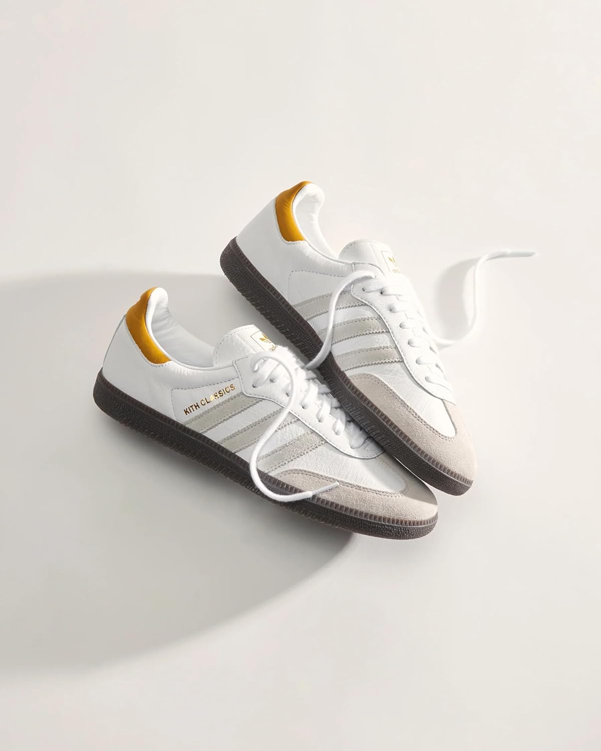 Мужские кроссовки Adidas Samba, белый/серый — фото 2
