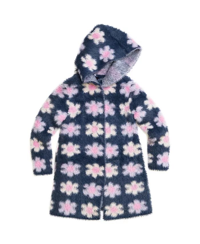 

Длинный кардиган из пряжи для больших девочек FORD FANCY YARN IMOGA Collection, синий