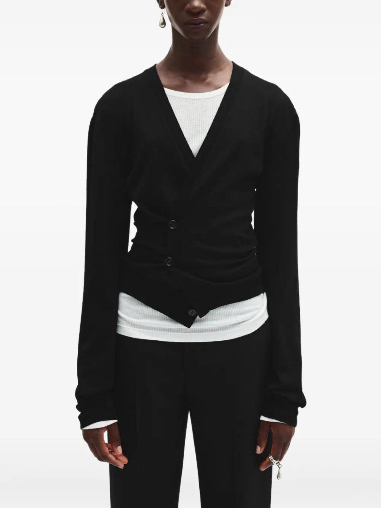 

Ann Demeulemeester шерстяной кардиган, черный