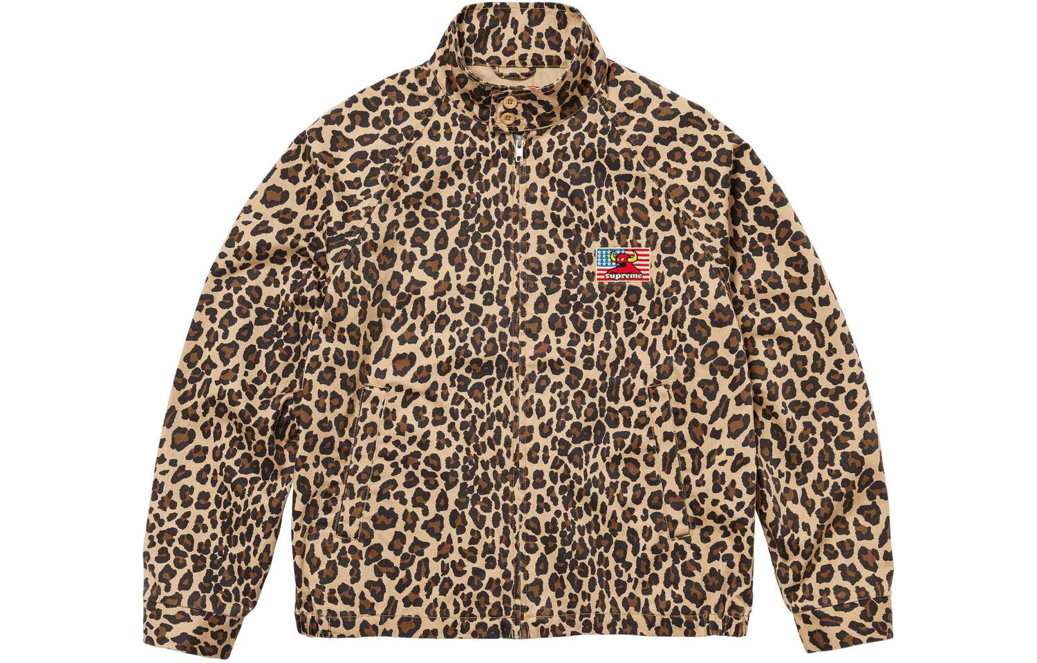 

Куртка Harrington от Toy Machine Supreme, с леопардовым принтом, Коричневый, Куртка Harrington от Toy Machine Supreme, с леопардовым принтом