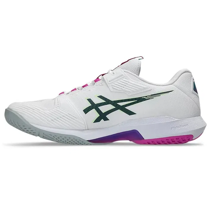 Мужские кроссовки для тенниса «Solution Speed FF 4» от ASICS, White X Dark Sakura (101) — фото 3
