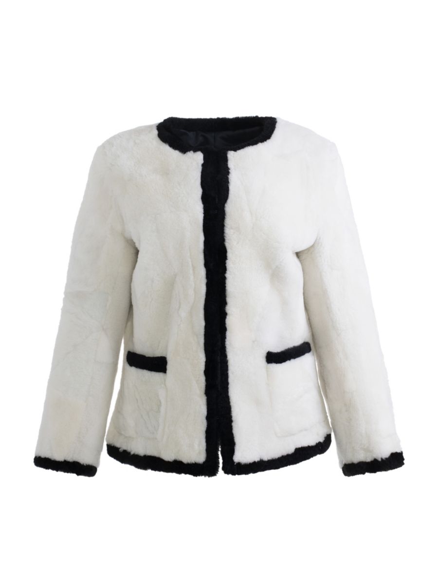 

Пуховик Made For Generations из овчины WOLFIE FURS, белый
