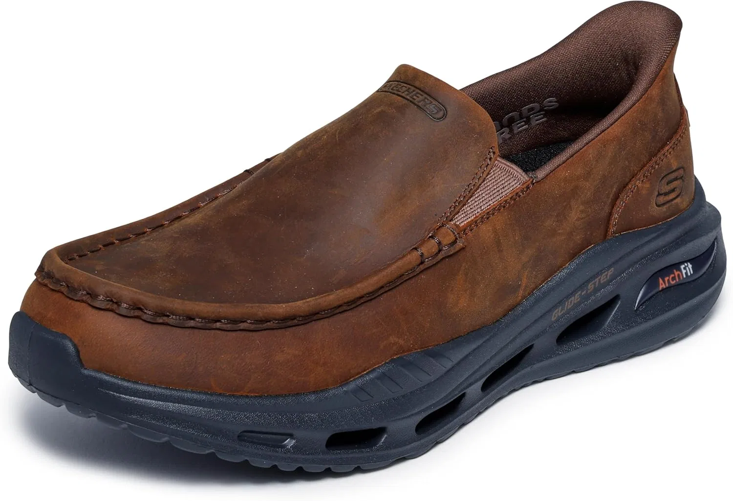 Мокасины с поддержкой стопы Skechers, коричневый Skechers USA Men's