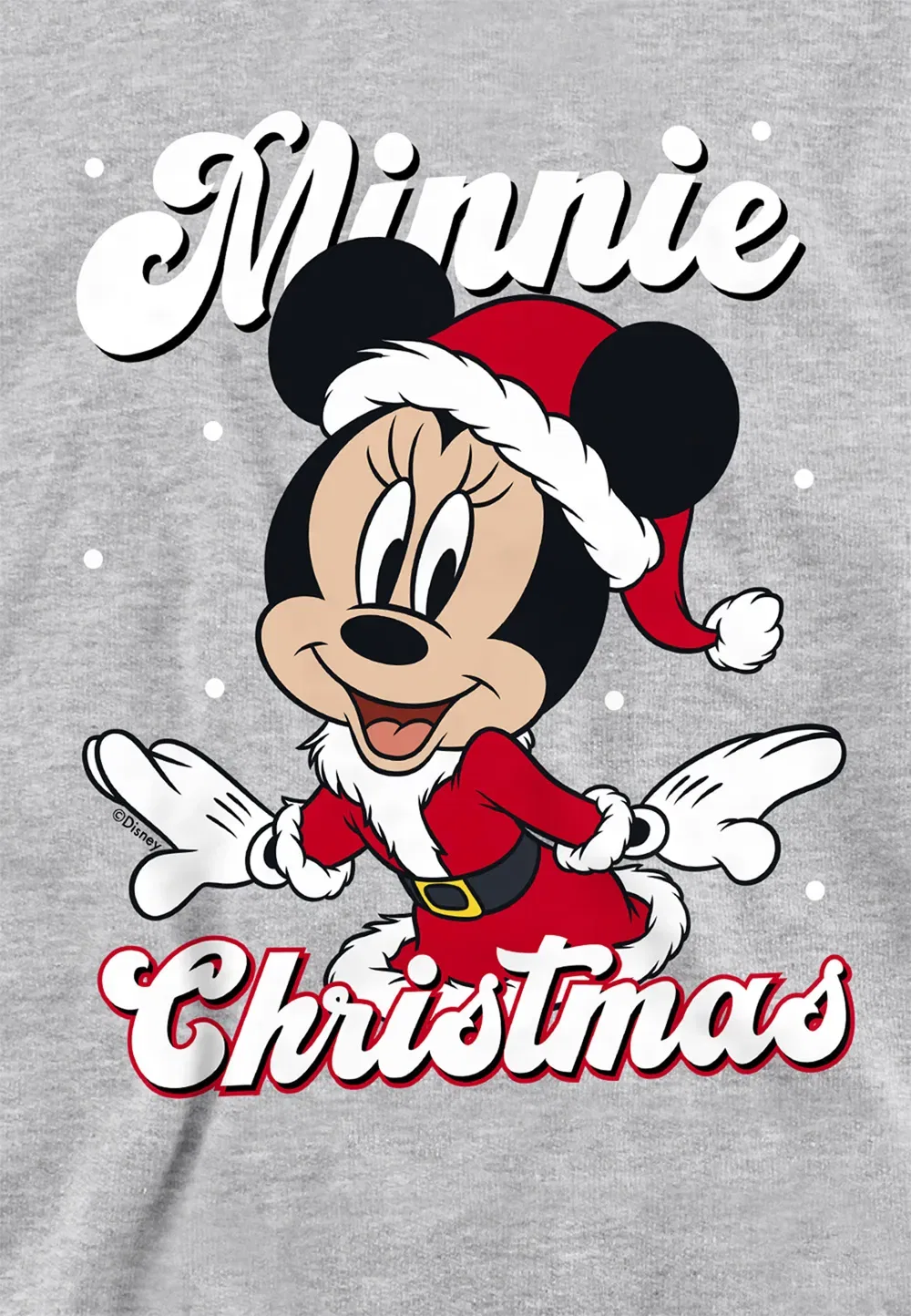 Детская худи Minnie Mouse Santa, Disney, серый — фото 2