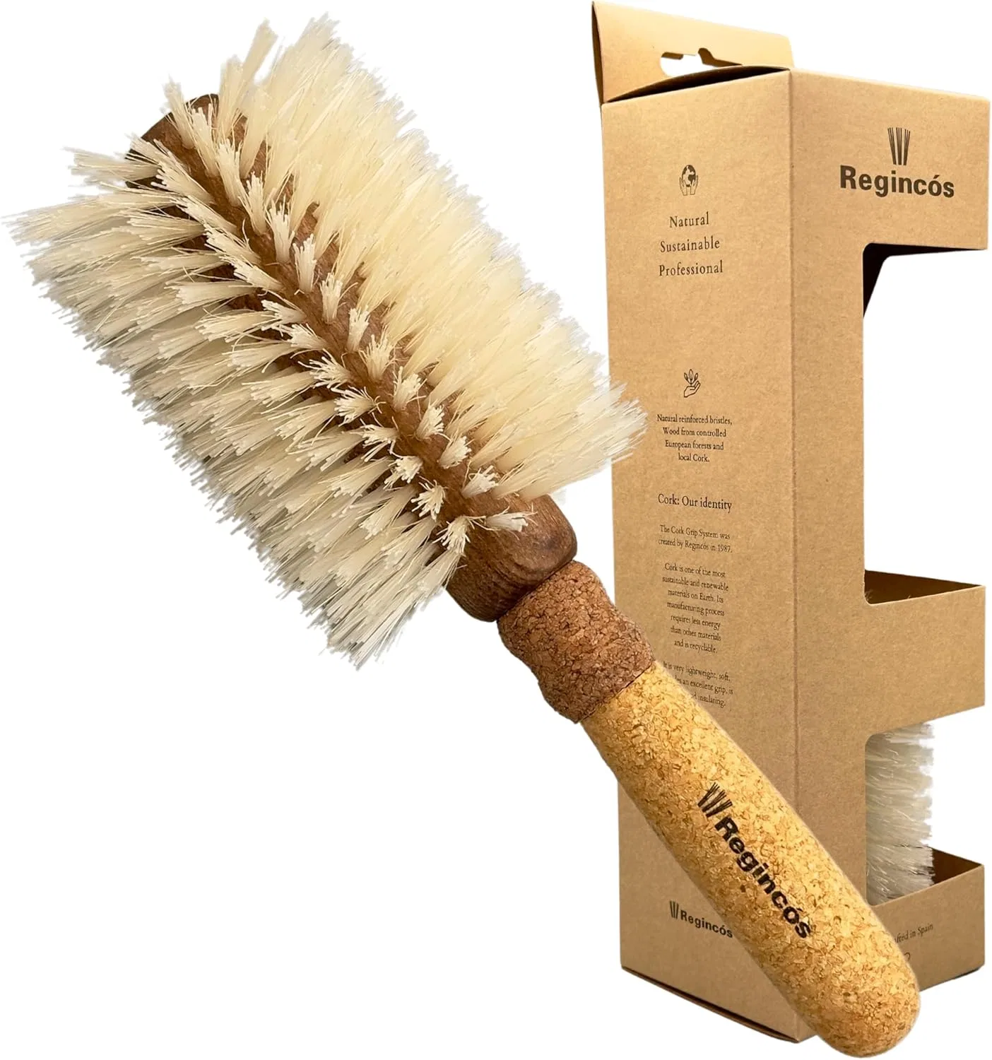 Экологичная круглая щетка для волос «E.Cork Blonde 870» от Regincós Regincós