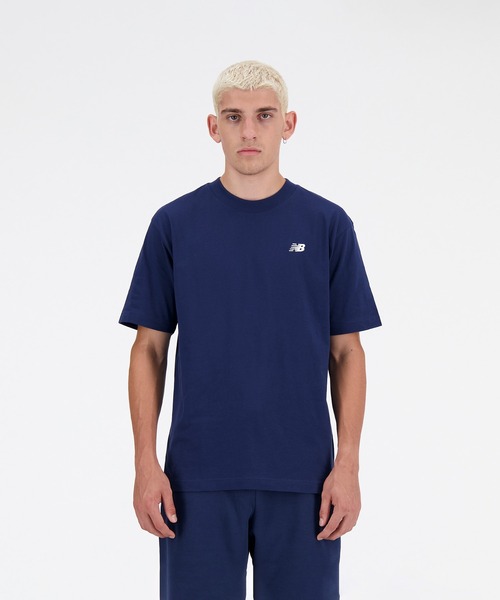 

Спортивная футболка с коротким рукавом New Balance, темно-синий
