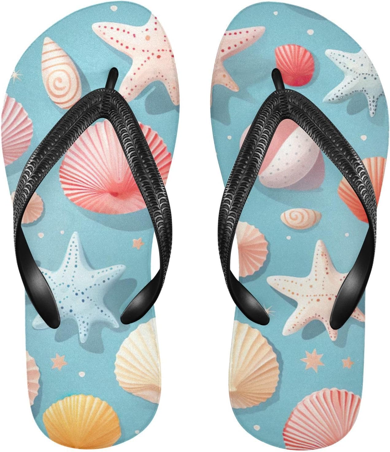 

Пляжные летние сандалии Seashell Starfish для женщин и мужчин, шлепанцы для душа Kfbe