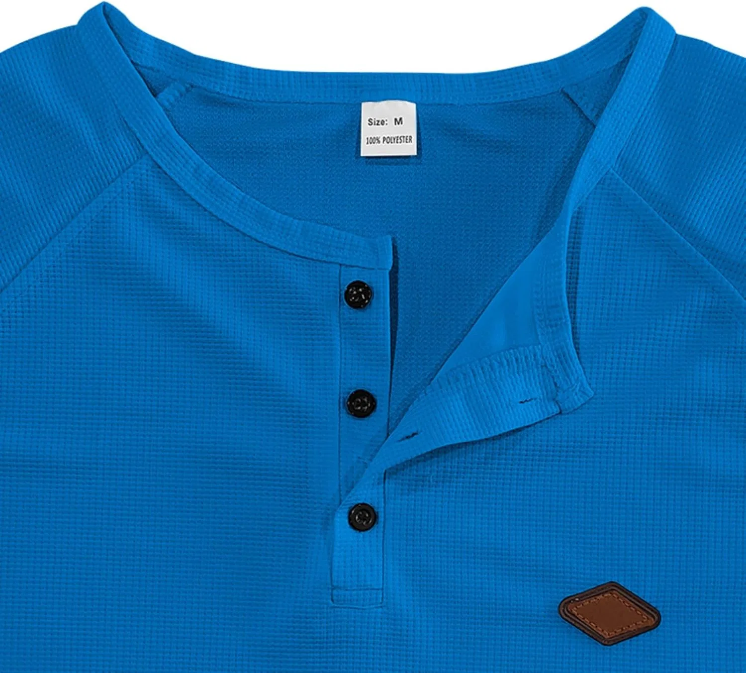 Мужская рубашка-поло с длинным рукавом, Slim Fit, Generic, Blue — фото 4