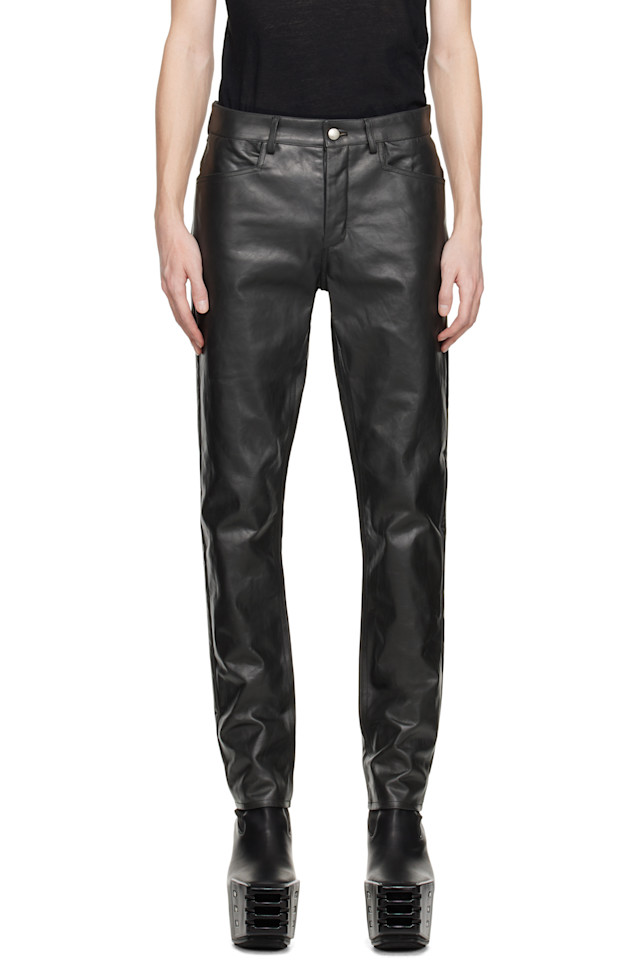 

Кожаные брюки Hollywood Tyrone Rick Owens, черный