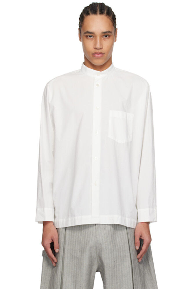 

Белая рубашка обтекаемого кроя HOMME PLISSÉ ISSEY MIYAKE