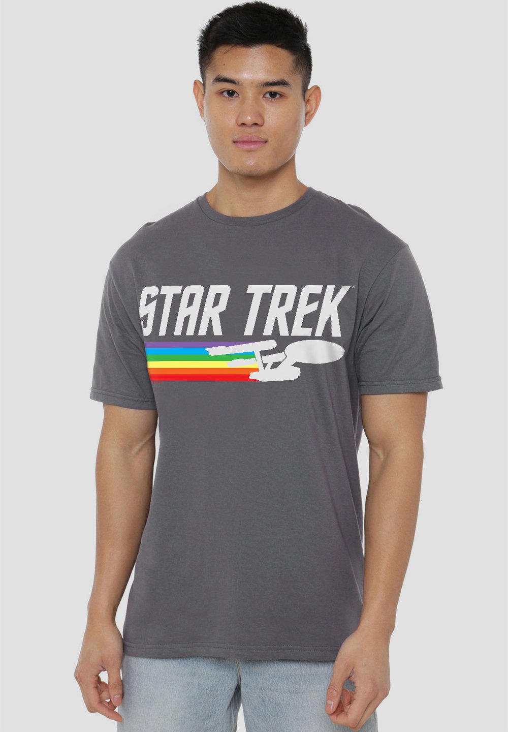 

Футболка с принтом STAR TREK RAINBOW TRAIL Cotton Soul, антрацит