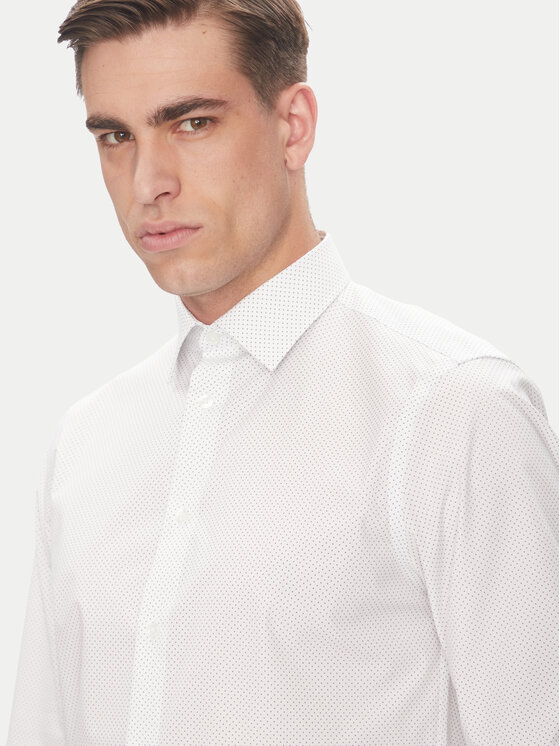 Рубашка облегающего кроя LV019EU029 Calvin Klein, белый — фото 4