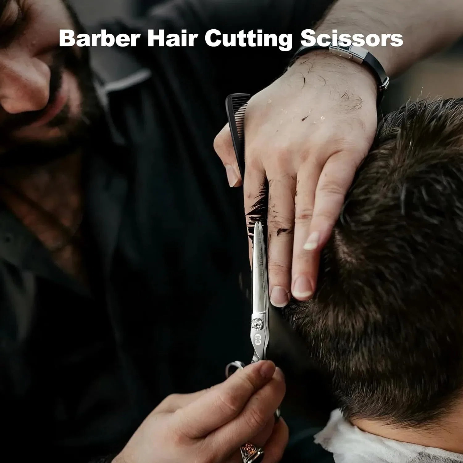 Набор профессиональных парикмахерских ножниц 6.7 дюймов от CIICII Ciicii, Silver Hairdressing Scissors — фото 4
