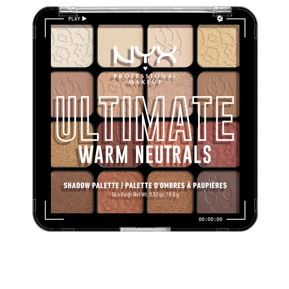 

Тени для век Ultimate shadow palette Nyx professional make up, 16 х 0,83 г, warm neutrals 16 x