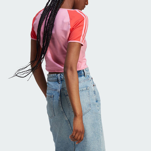 Футболка (WMNS) Adidas originals Island Club Short T-Shirt 'Pink', розовый — фото 3