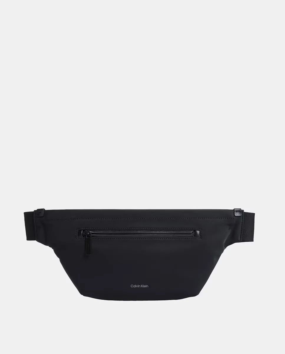 

Мужская нейлоновая поясная сумка Calvin Klein на двойной молнии, чёрный