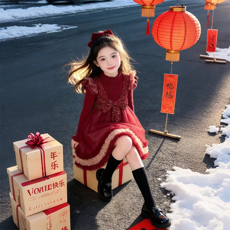 Платье детское Spring Fall Season Kids' Disney, Red — фото 4