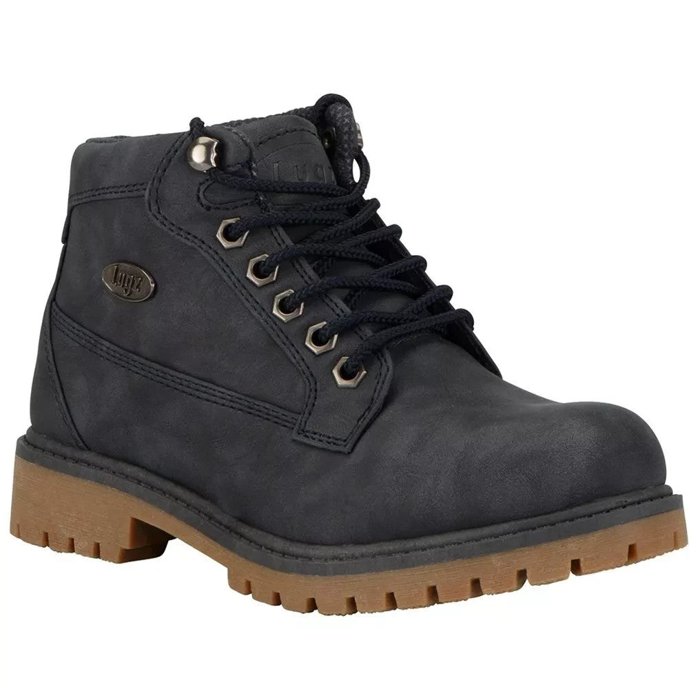Женские ботинки Lugz Mantle Mid цвета морской волны с круглым носком и шнуровкой, синий