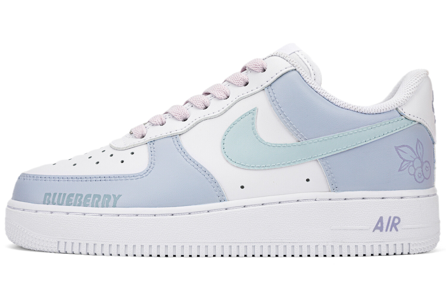 

Кроссовки Nike Air Force 1 Skateboard Shoes Women's Low-Top Blue, White, Purple
