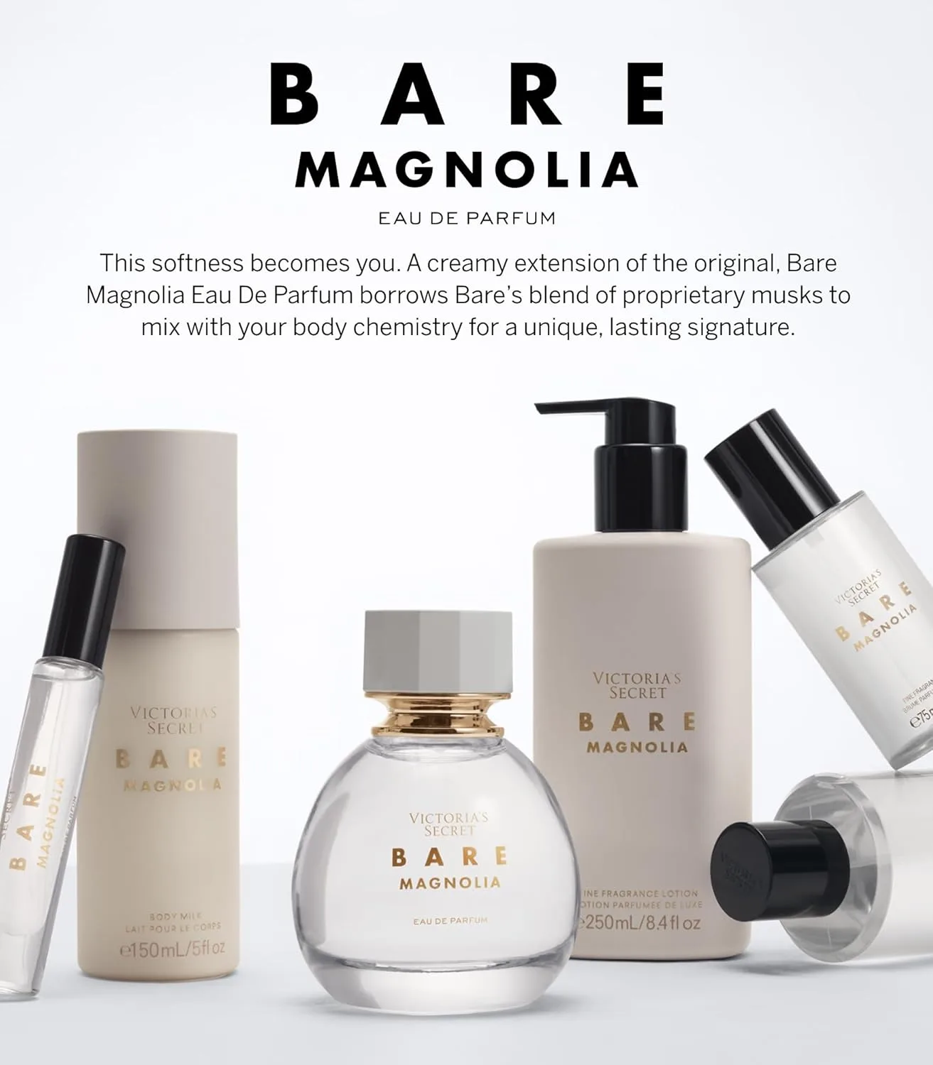 Лосьон для тела Victoria's Secret Bare Magnolia Fragrance, ноты цветка апельсина, древесины и ванильного мускуса (240 мл) 237 мл (1 шт.), orange — фото 4