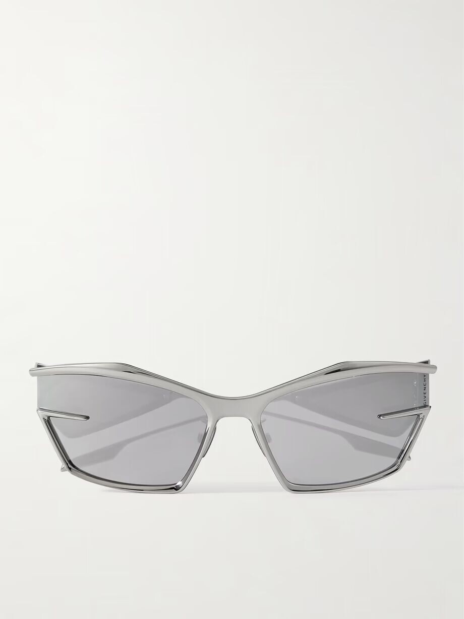 

Серебристые солнцезащитные очки «кошачий глаз» Givenchy Eyewear, серебряный