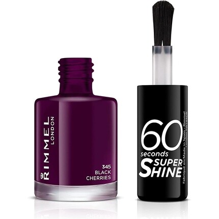 60 Seconds Super Shine 8 мл - Черная вишня, Rimmel — фото 2
