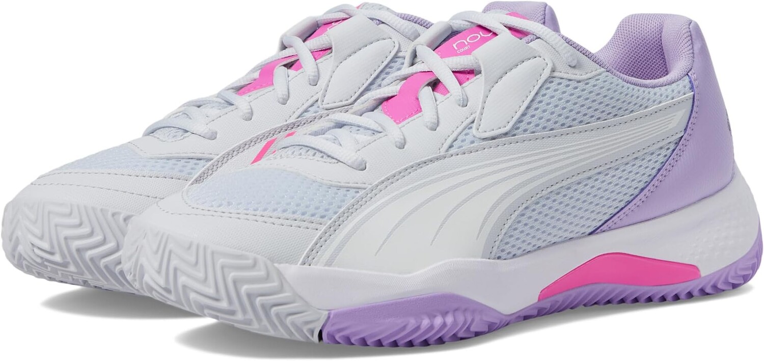 

Кроссовки PUMA The Nova Court Pickleball Sneaker, цвет Silver Mist/Puma White/Vivid Violet