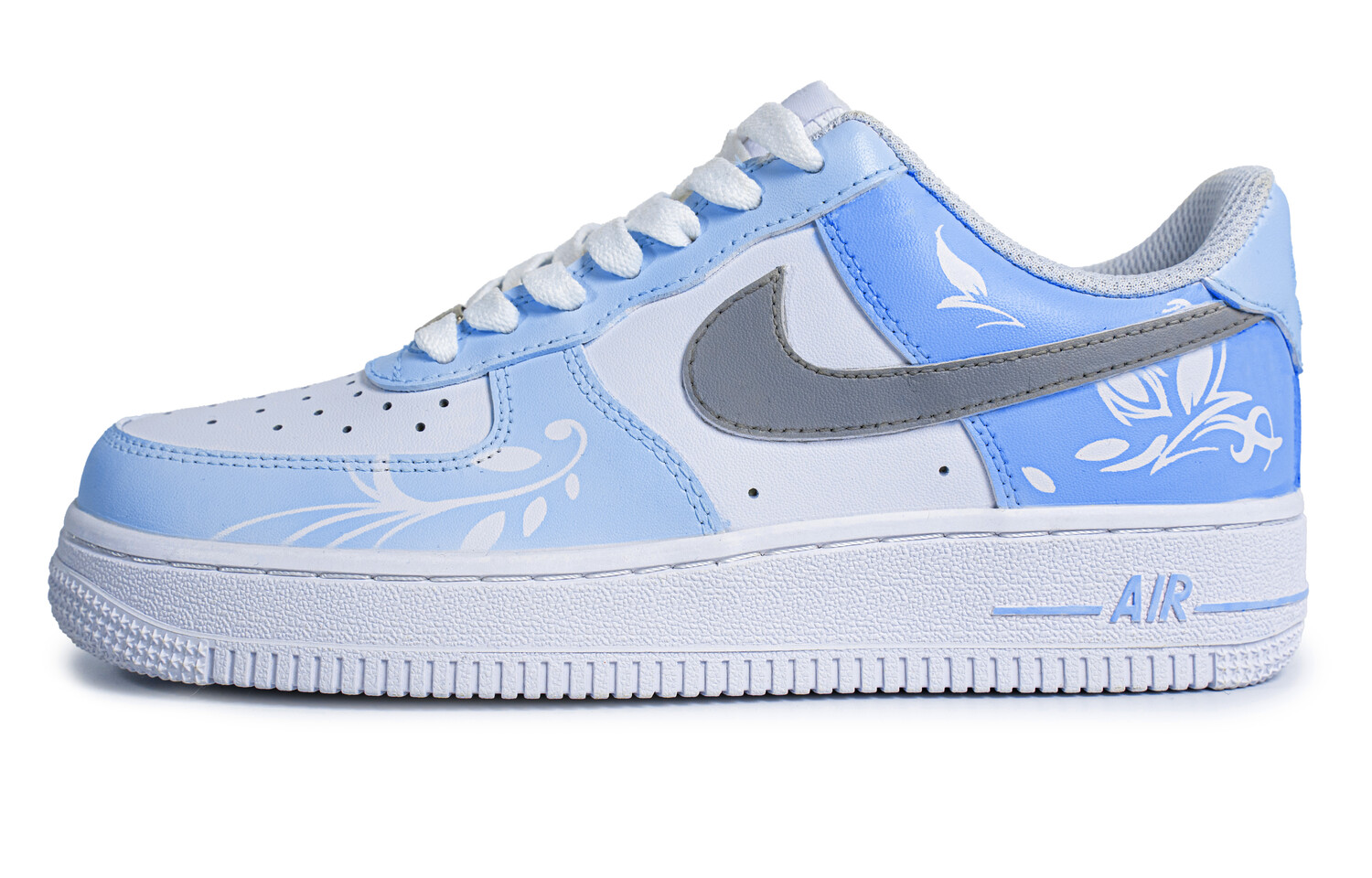 

Кроссовки Nike Air Force 1 Skateboarding Shoes Women's Low-top Blue/white/gray, синий