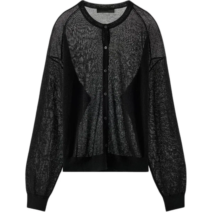 Женский свитер с круглым вырезом Black ZARA, Черный