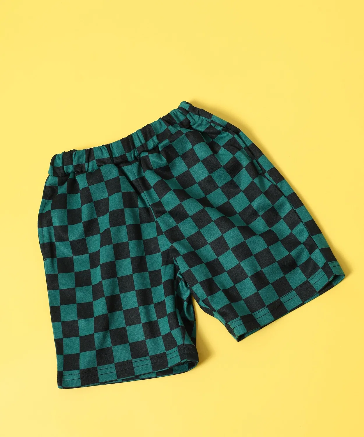 Детские шорты-карго с клетчатым принтом, модель Total Pattern Half Pants FUNALIVE, Green
