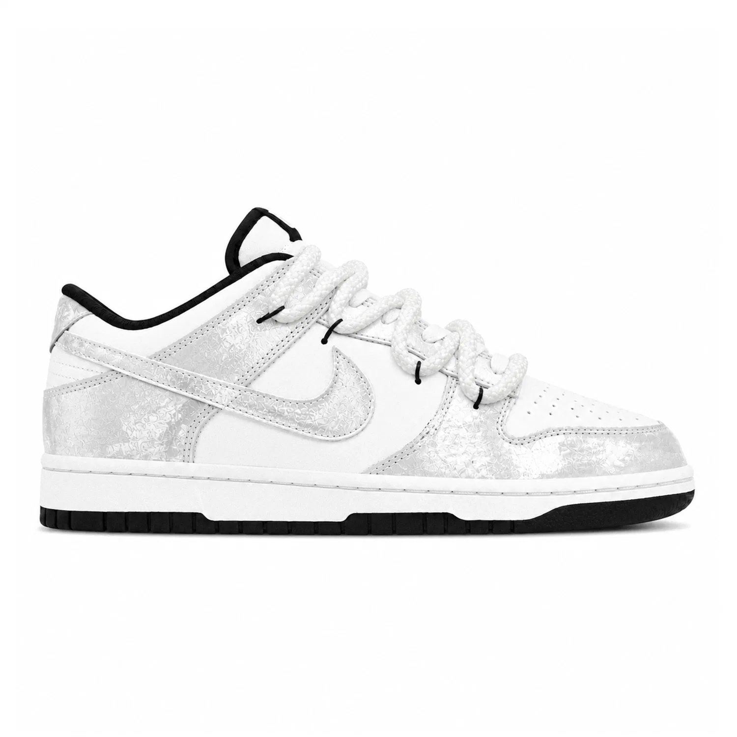 Детские скейтборд-кроссовки Nike Dunk Low Black/White — фото 4
