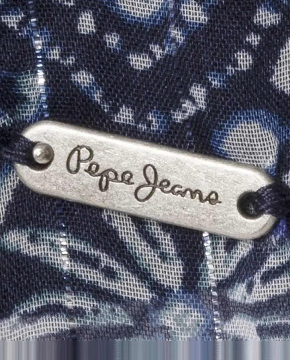 Детская блуза для девочек из газовой ткани Honey Pepe Jeans, Azul Marino — фото 4